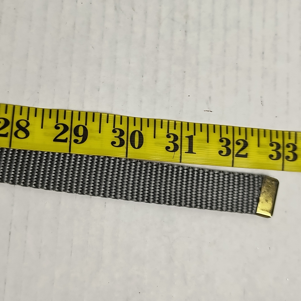 Sasson Vintage Buckle Belt Gold Tone Nylon Grey Size XS - Picture 5 of 6